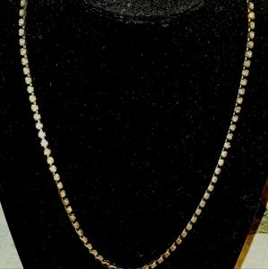 Vintage Rhinestone/Diamond Necklace 18in